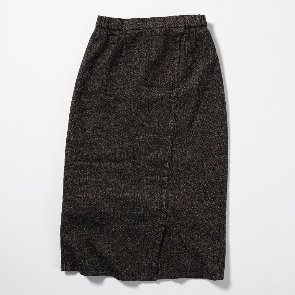 Vintage Tweed Midi Skirt with Slip Lining